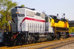 SD40-2 3024 and SD70M-2 4064 sit by the yard office awaiting the next move 